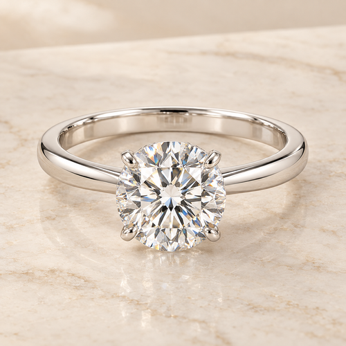 The Alderton 2.10ct round brilliant four-prong solitaire ring