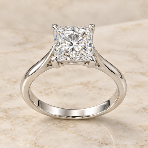The Penhale 1.90ct princess-cut cathedral ring