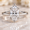 The Sorrel pear pavé ring hero image